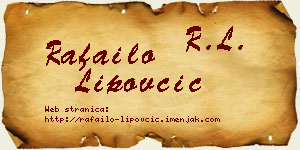Rafailo Lipovčić vizit kartica